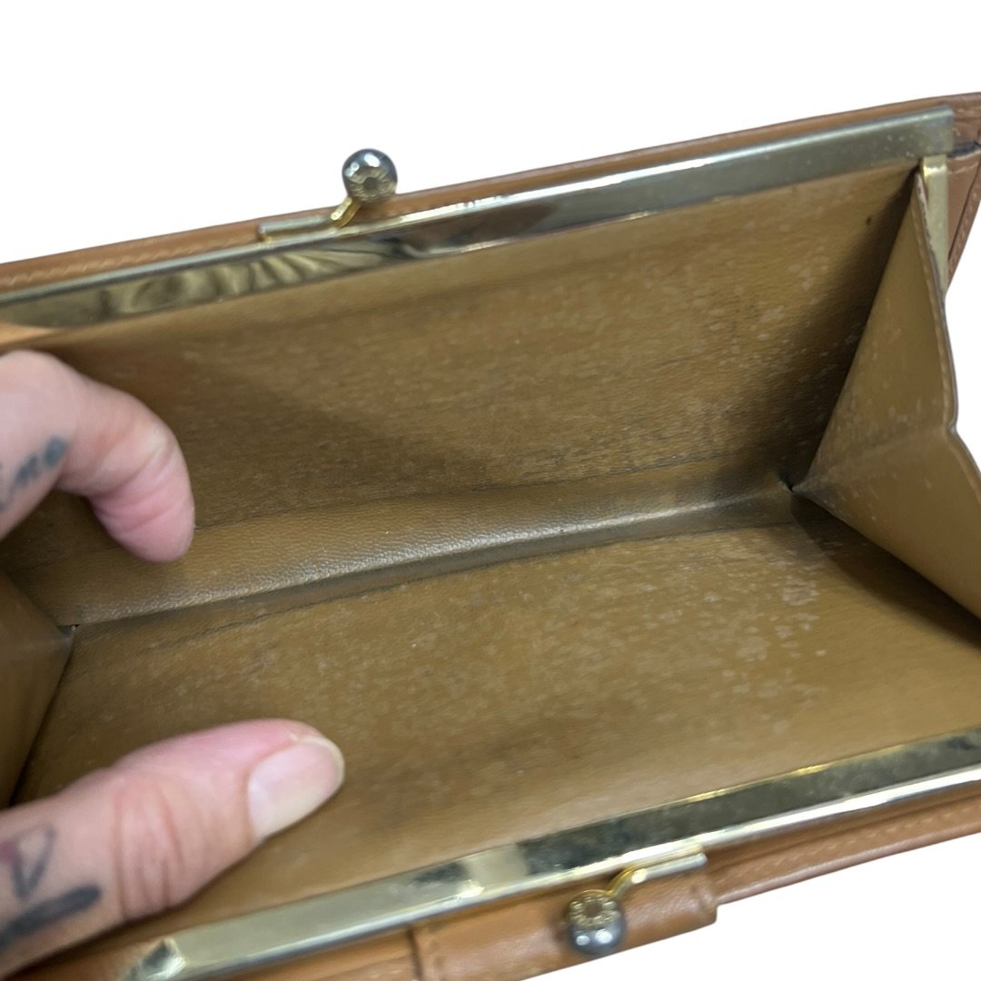 CELINE Macadam Canvas, Leather Macadam Triomphe Bi-fold Long Wallet Wallet Brown, Tan Gold Hardware Ce255