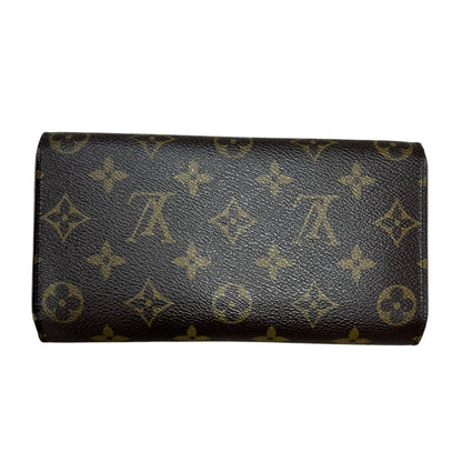 LOUIS VUITTON Monogram Portefeuille Sarah Wallet Brown Gold Hardware LO2174