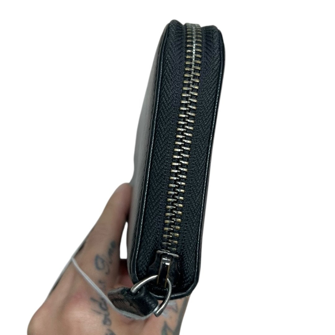 BLVCK PARIS Saffiano Wallet Black Silver Hardware Ot12
