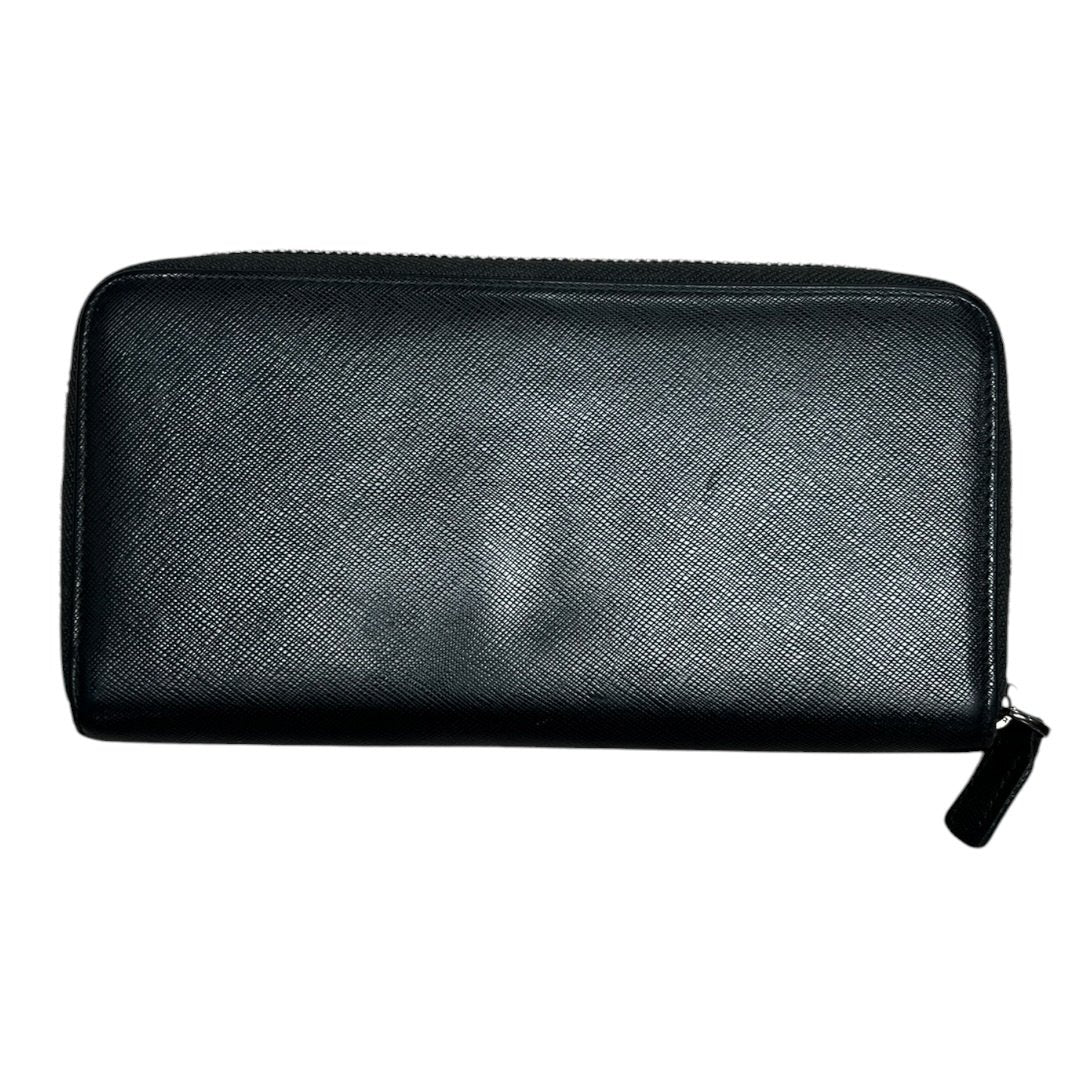 BLVCK PARIS Saffiano Wallet Black Silver Hardware Ot12