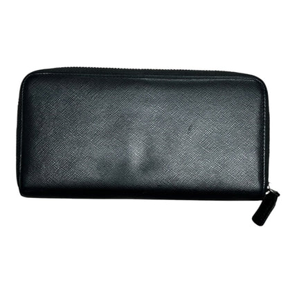 BLVCK PARIS Saffiano Wallet Black Silver Hardware Ot12