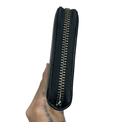 BLVCK PARIS Saffiano Wallet Black Silver Hardware Ot12