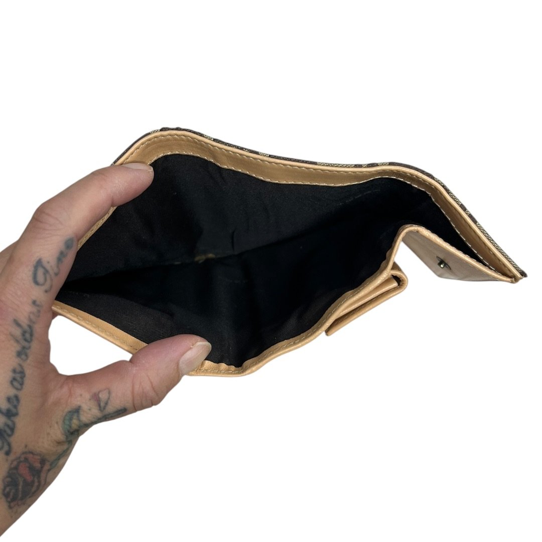 FENDI Zucca Canvas, Leather Zucca Trifold Wallet Wallet Brown, Beige Silver Hardware FE359