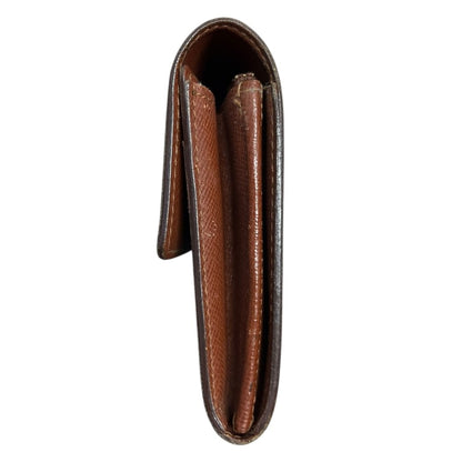 LOUIS VUITTON Monogram Portefeuille Sarah Wallet Brown Gold Hardware LO2171