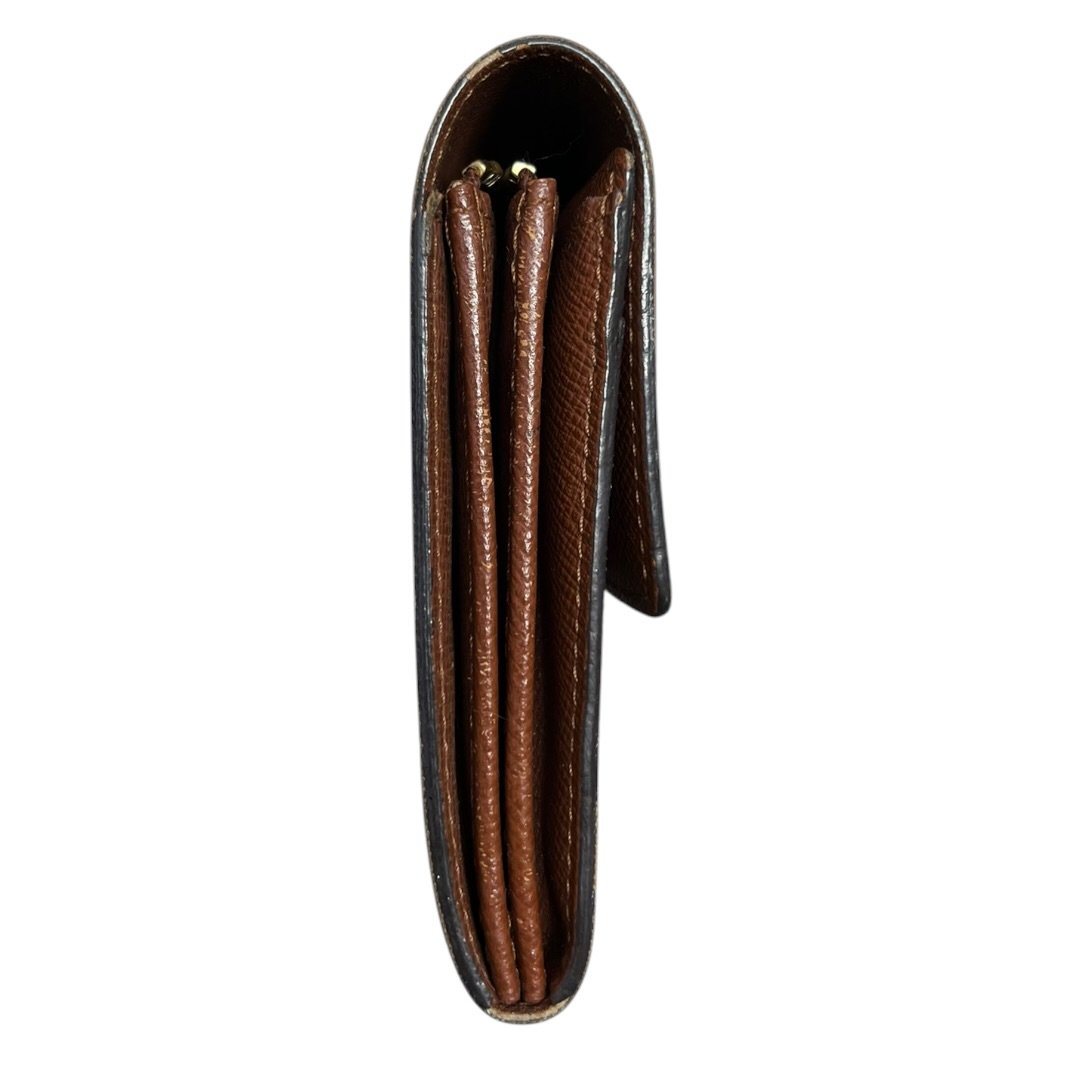 LOUIS VUITTON Monogram Portefeuille Sarah Wallet Brown Gold Hardware LO2168