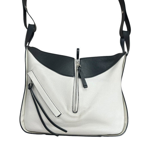 LOEWE Calfskin Hammock Shoulder Bag White, Black, Olive Green Silver Hardware LO2379
