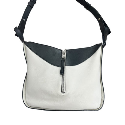 LOEWE Calfskin Hammock Shoulder Bag White, Black, Olive Green Silver Hardware LO2379