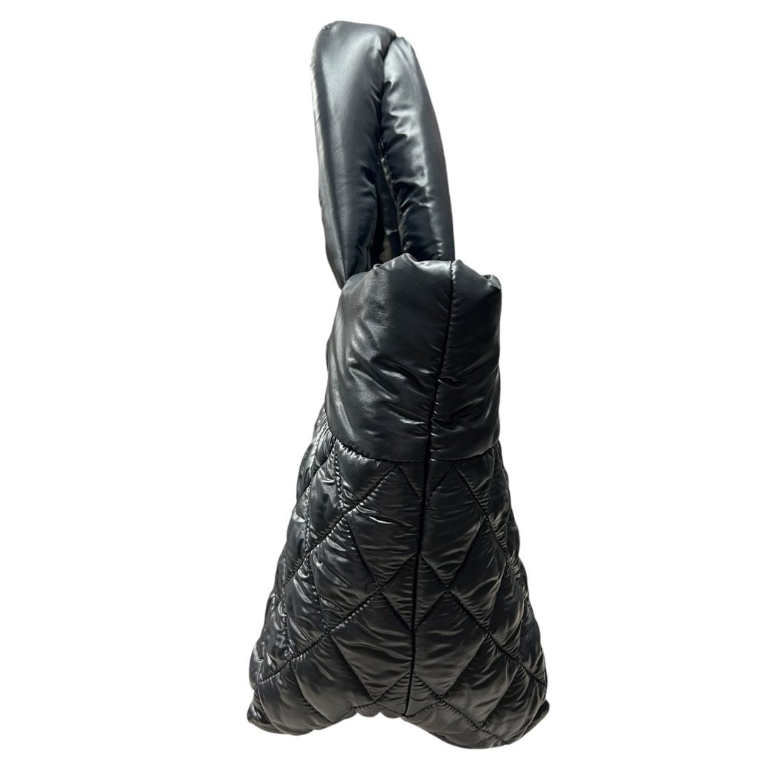 CHANEL Quilted Nylon Coco Cocoon Tote Bag Tote Black Silver Hardware CH2258
