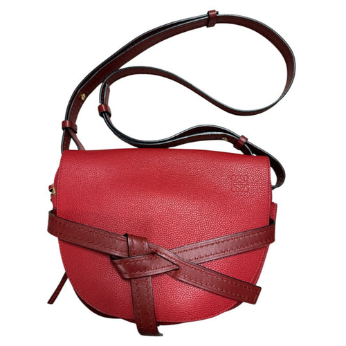 RYO Grained Calfskin Gate Bag Shoulder Bag Red Gold Hardware RY10