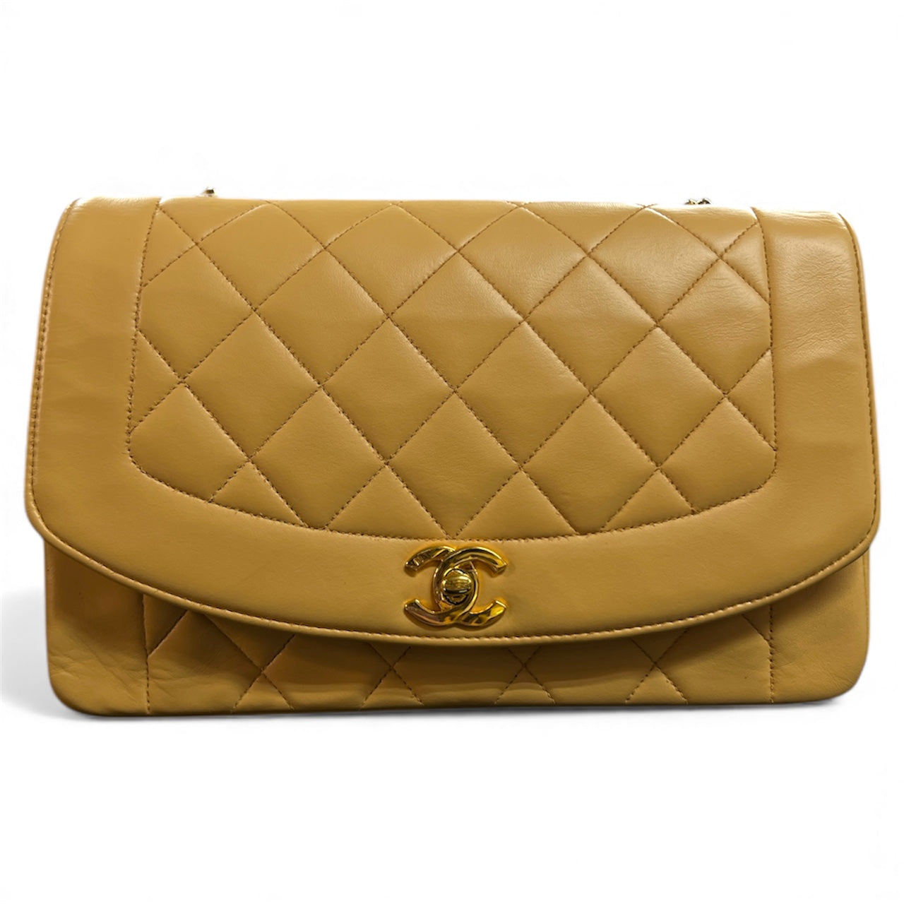 CHANEL Matelassé Diana Chain Shoulder Bag CH2038