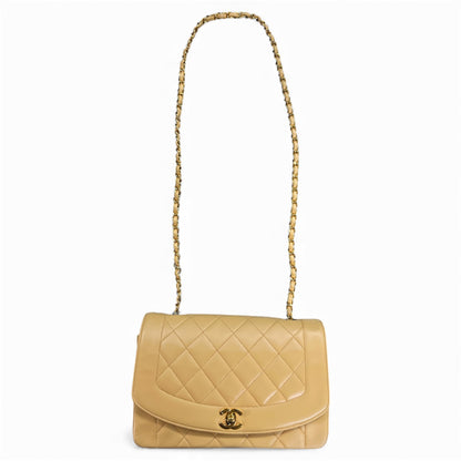 CHANEL Matelassé Diana Chain Shoulder Bag CH2038