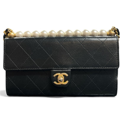 CHANEL Matelassé Chain Wallet Shoulder Bag CH2034