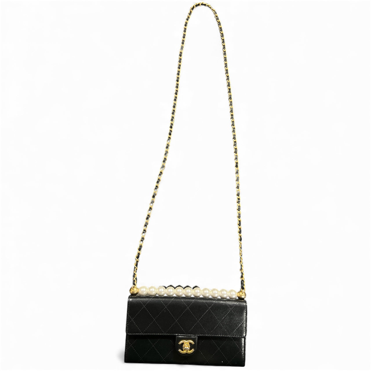 CHANEL Matelassé Chain Wallet Shoulder Bag CH2034