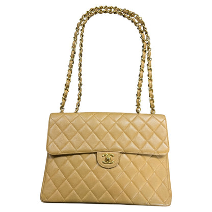 CHANEL Beige Chain Shoulder Bag CH2027