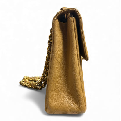 CHANEL Beige Chain Shoulder Bag CH2027