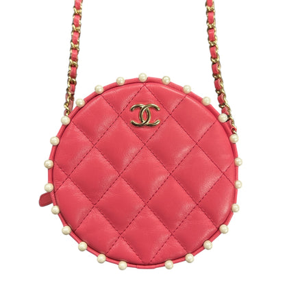 CHANEL Round Pearl Chain Shoulder Bag CH2015