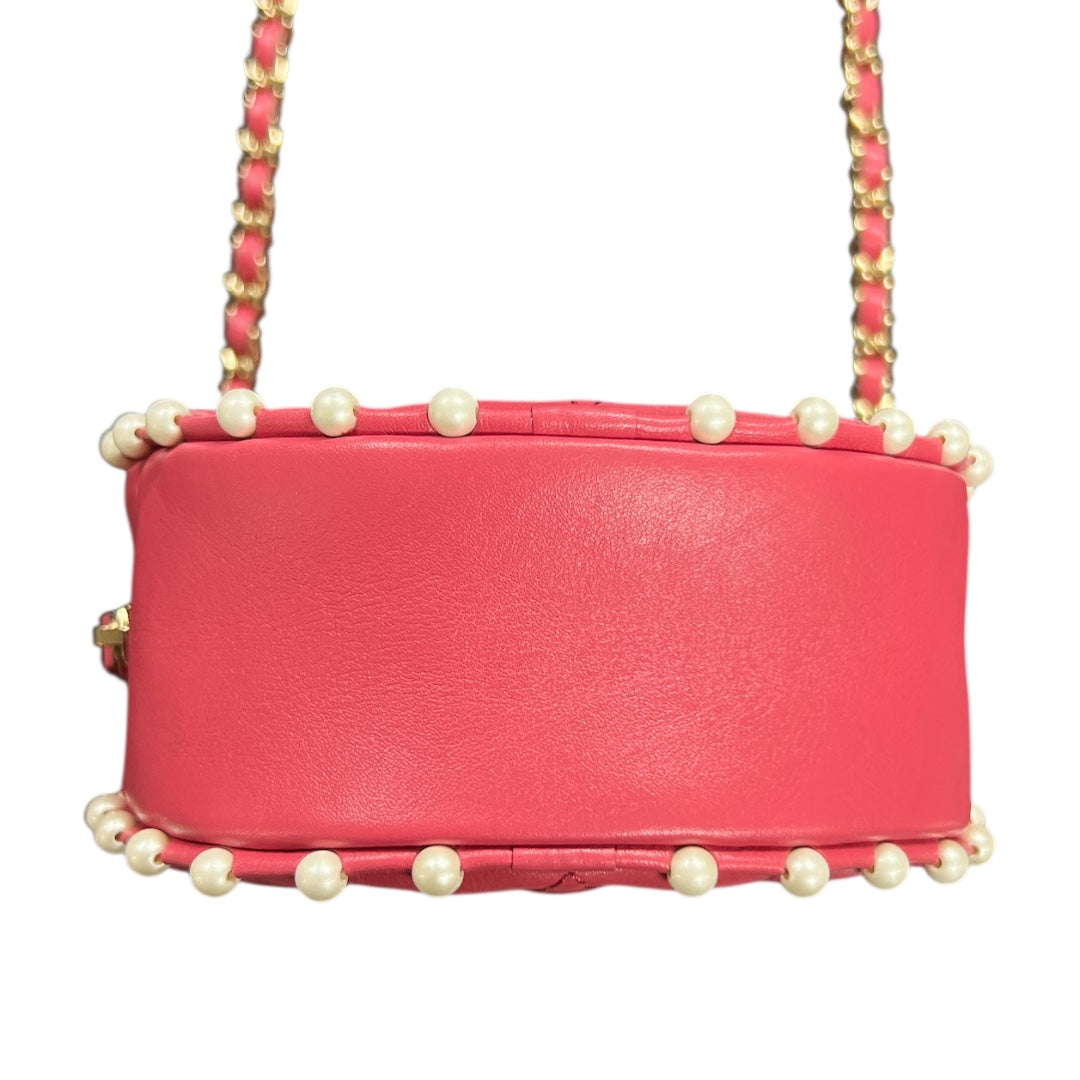 CHANEL Round Pearl Chain Shoulder Bag CH2015