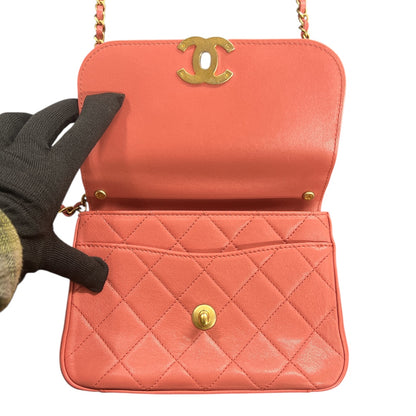 CHANEL Matelasse Top Handle Shoulder Bag CH1966