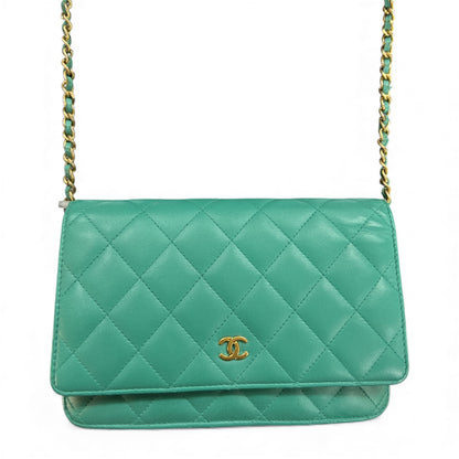 CHANEL Matelasse Chain Wallet Shoulder Bag CH1963