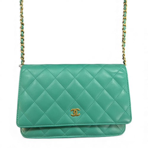 CHANEL Matelassé Chain Wallet Shoulder  Bag CH1963