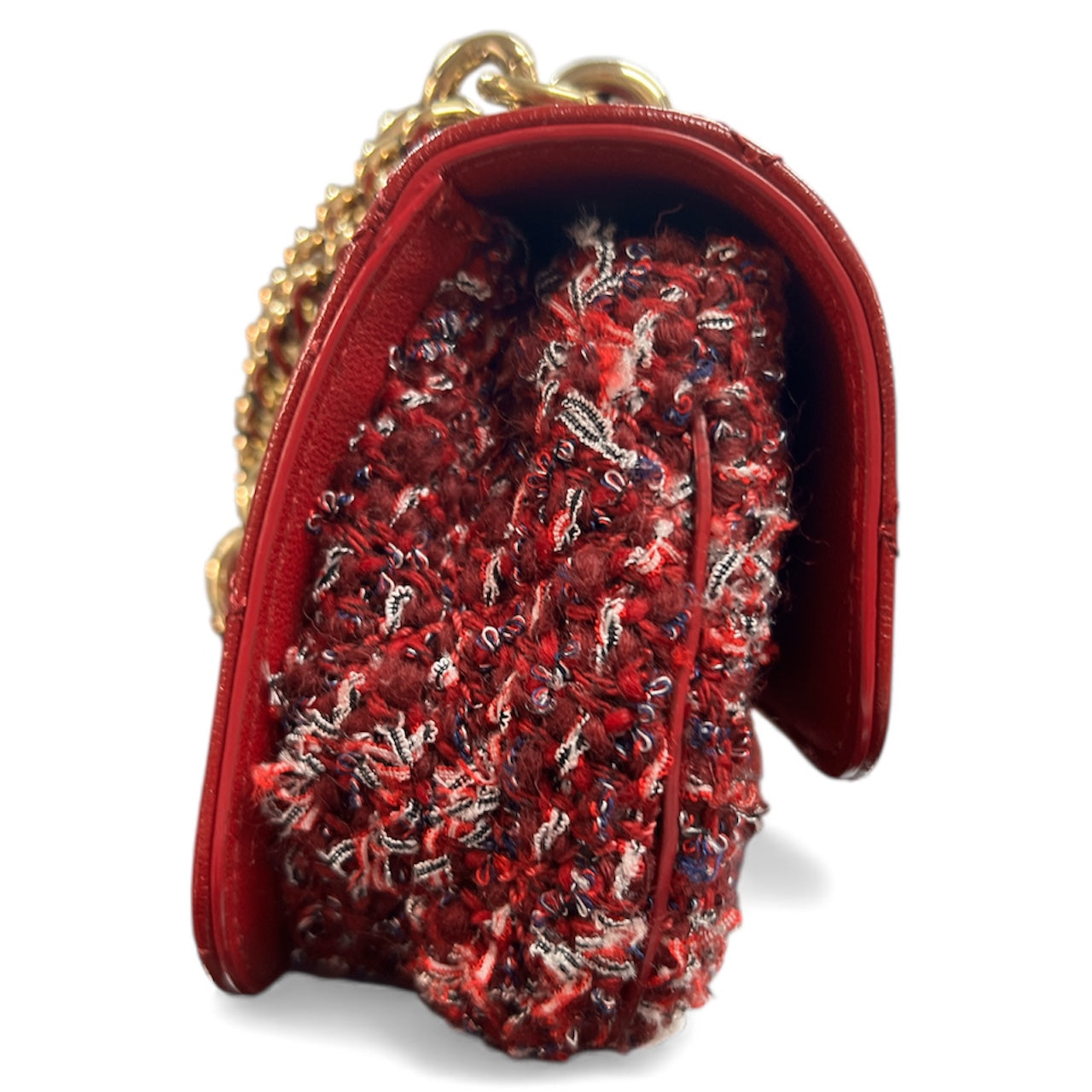CHANEL Red Tweed Shoulder Bag CHANGED 1943