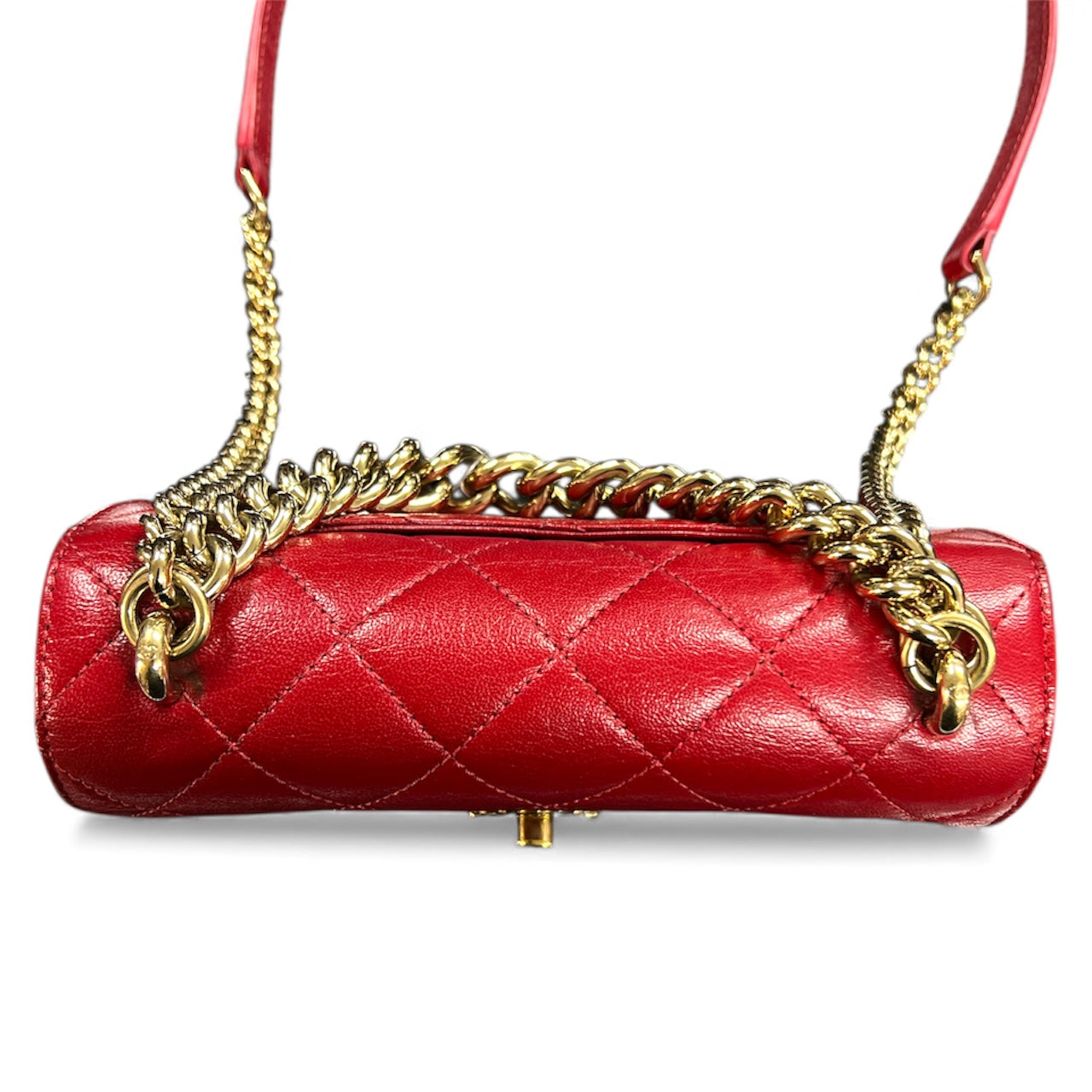 CHANEL Red Tweed Shoulder Bag CHANGED 1943