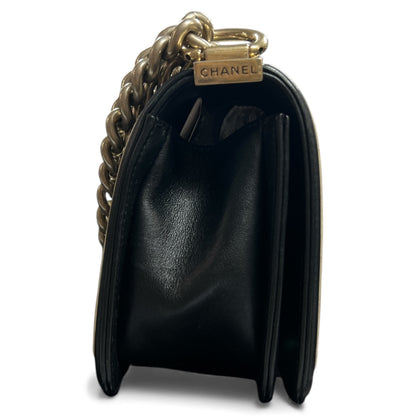 CHANEL Chain Shoulder Bag Black/Gold CH1910