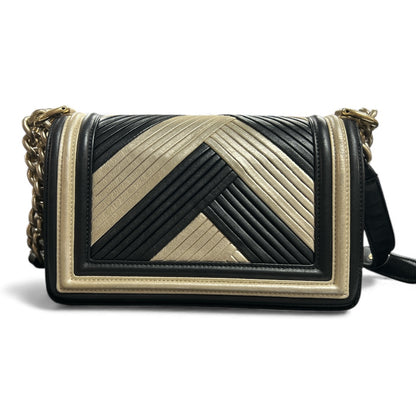 CHANEL Chain Shoulder Bag Black/Gold CH1910
