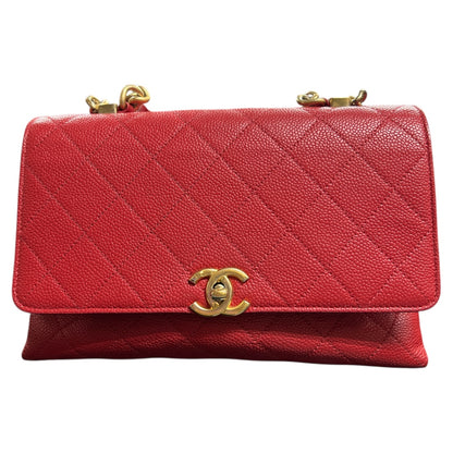 CHANEL Red Caviar Skin Shoulder Bag CH1892