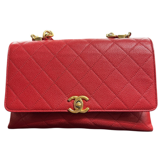 CHANEL Red Caviar Skin Shoulder Bag CH1892