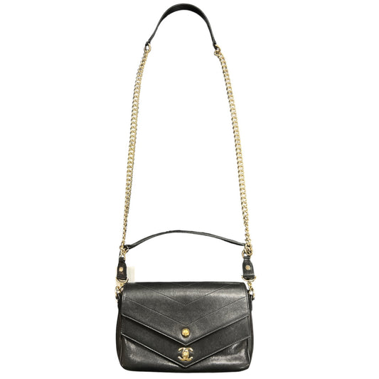 CHANEL Black 2-Way Shoulder Handbag CH1886