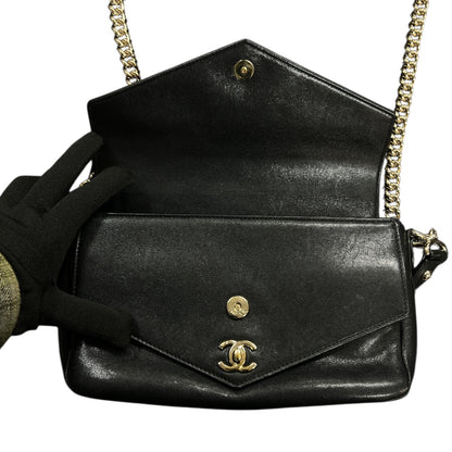 CHANEL Black 2-Way Shoulder Handbag CH1886