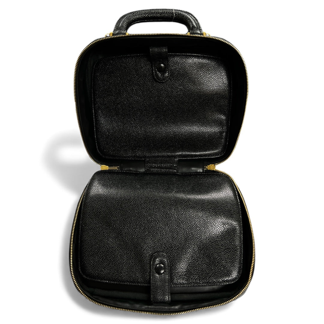 CHANEL Black Vanity 2Way Shoulder Handbag CH1871