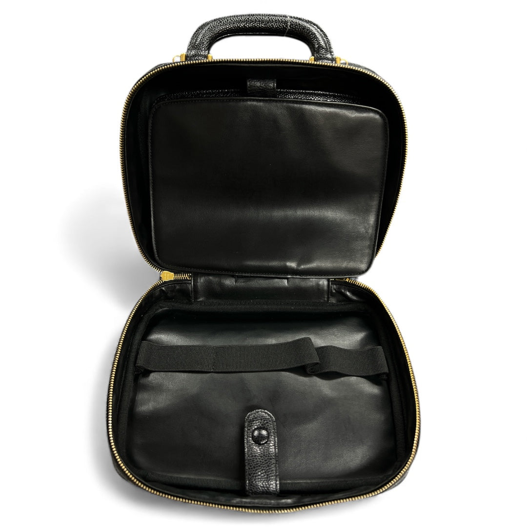 CHANEL Black Vanity 2Way Shoulder Handbag CH1871