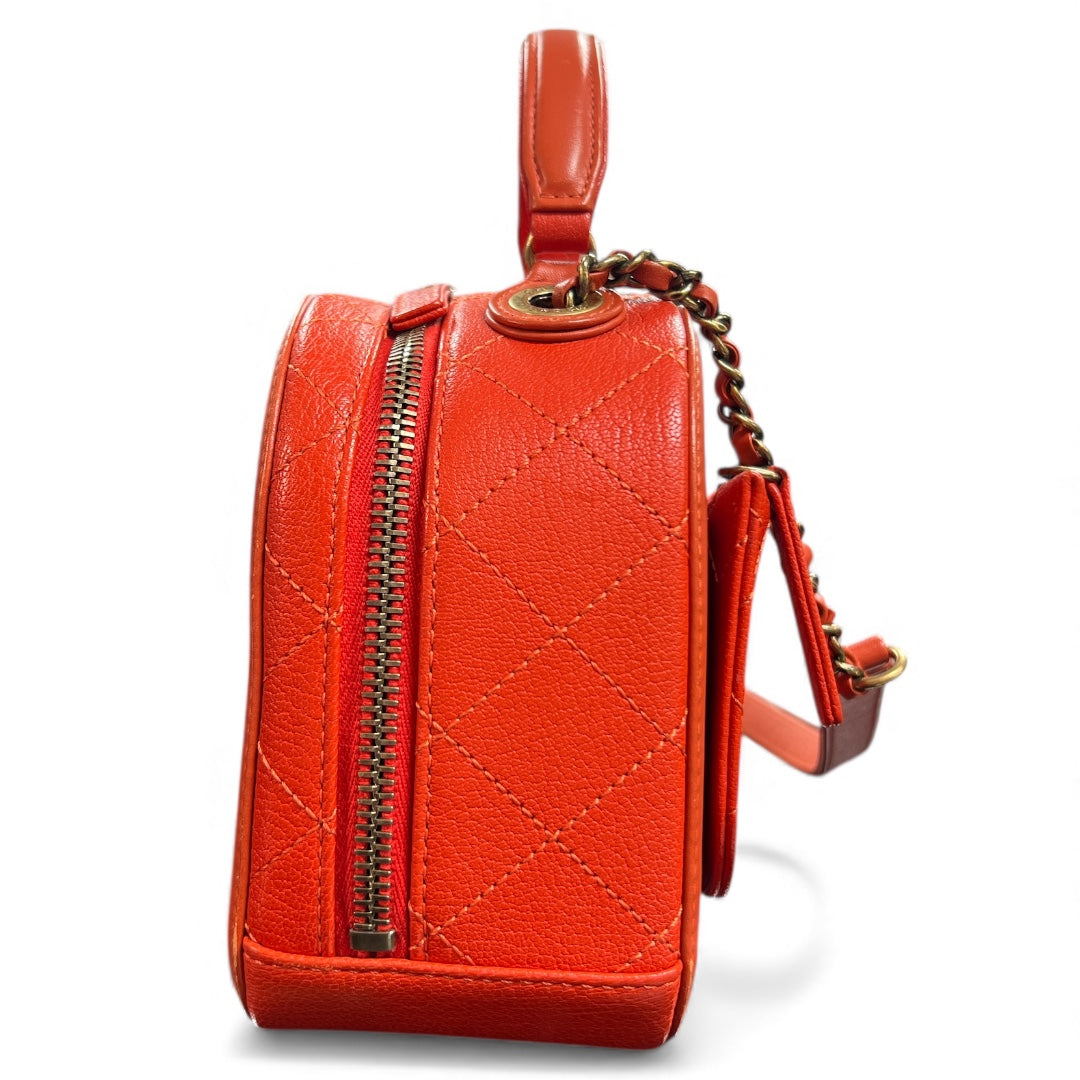 CHANEL Orange 2-Way Shoulder Handbag CH1867