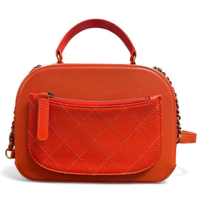 CHANEL Orange 2-Way Shoulder Handbag CH1867
