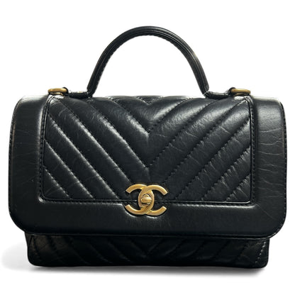 CHANEL Black Vintage Leather Shoulder Bag CH1863