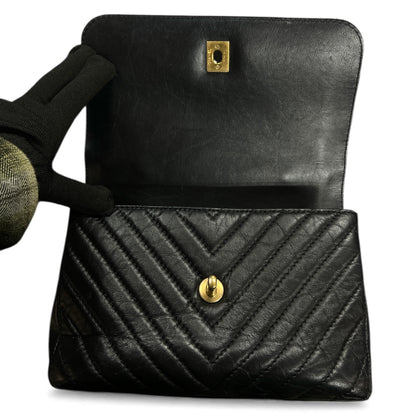 CHANEL Black Vintage Leather Shoulder Bag CH1863