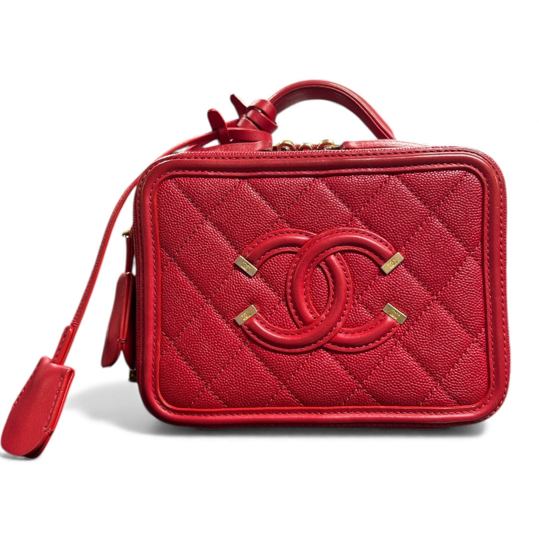 CHANEL Matelassé 2Way Mini Vanity Bag CH1860