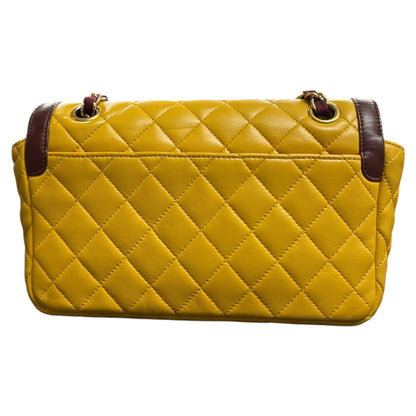 CHANEL Mustard Purple Chain Shoulder Bag CH1830