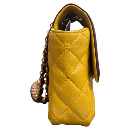 CHANEL Mustard Purple Chain Shoulder Bag CH1830