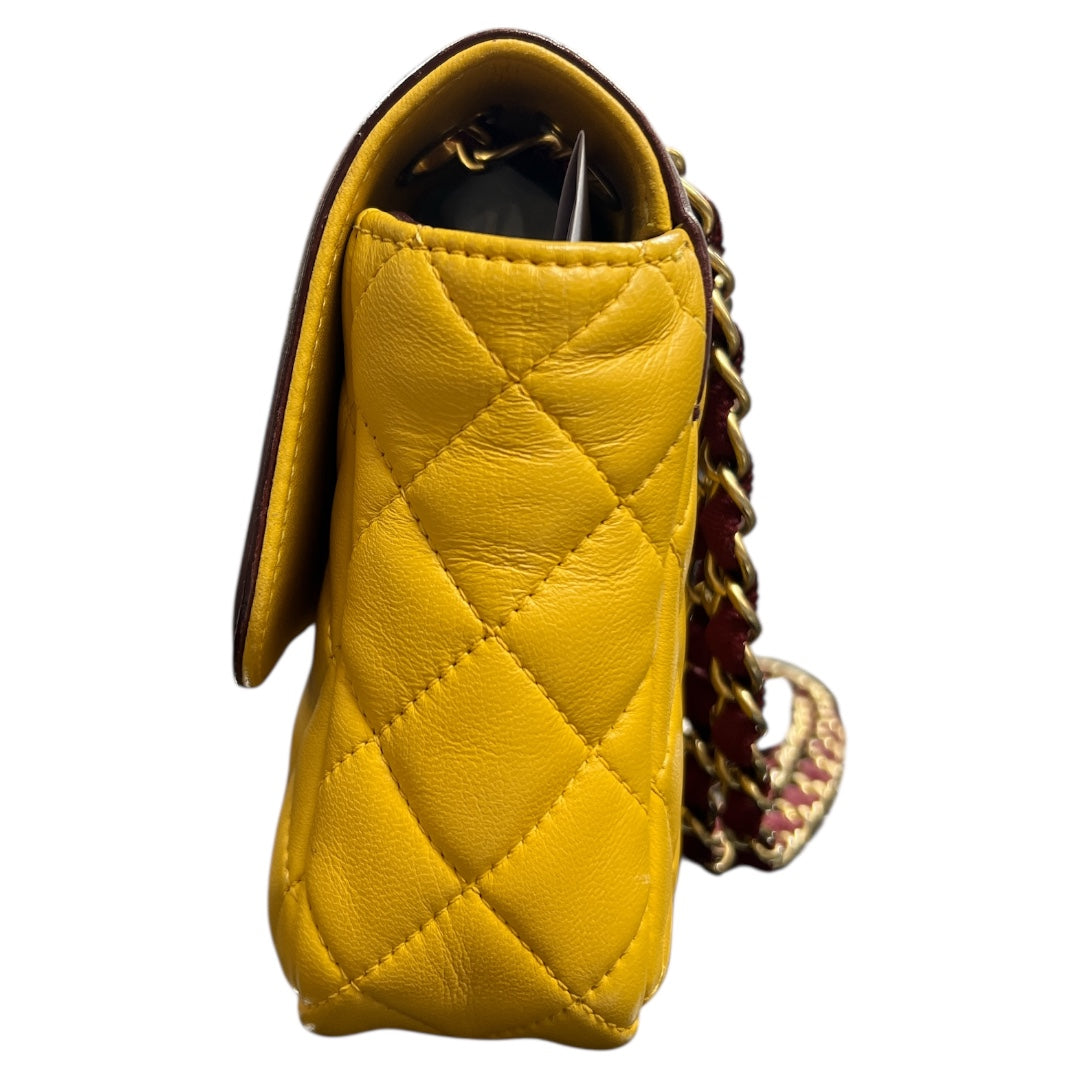 CHANEL Mustard Purple Chain Shoulder Bag CH1830
