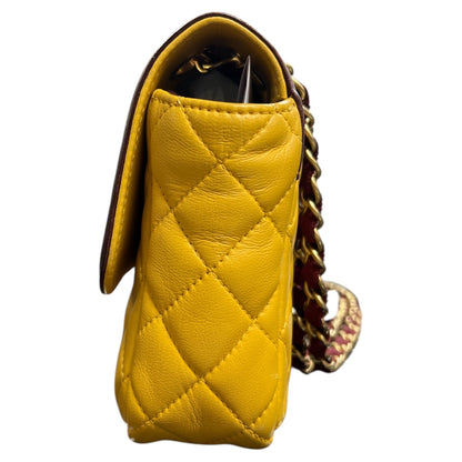 CHANEL Mustard Purple Chain Shoulder Bag CH1830