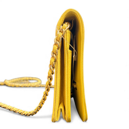 CHANEL Boy Chanel Yellow Chain Wallet Bag CH1803
