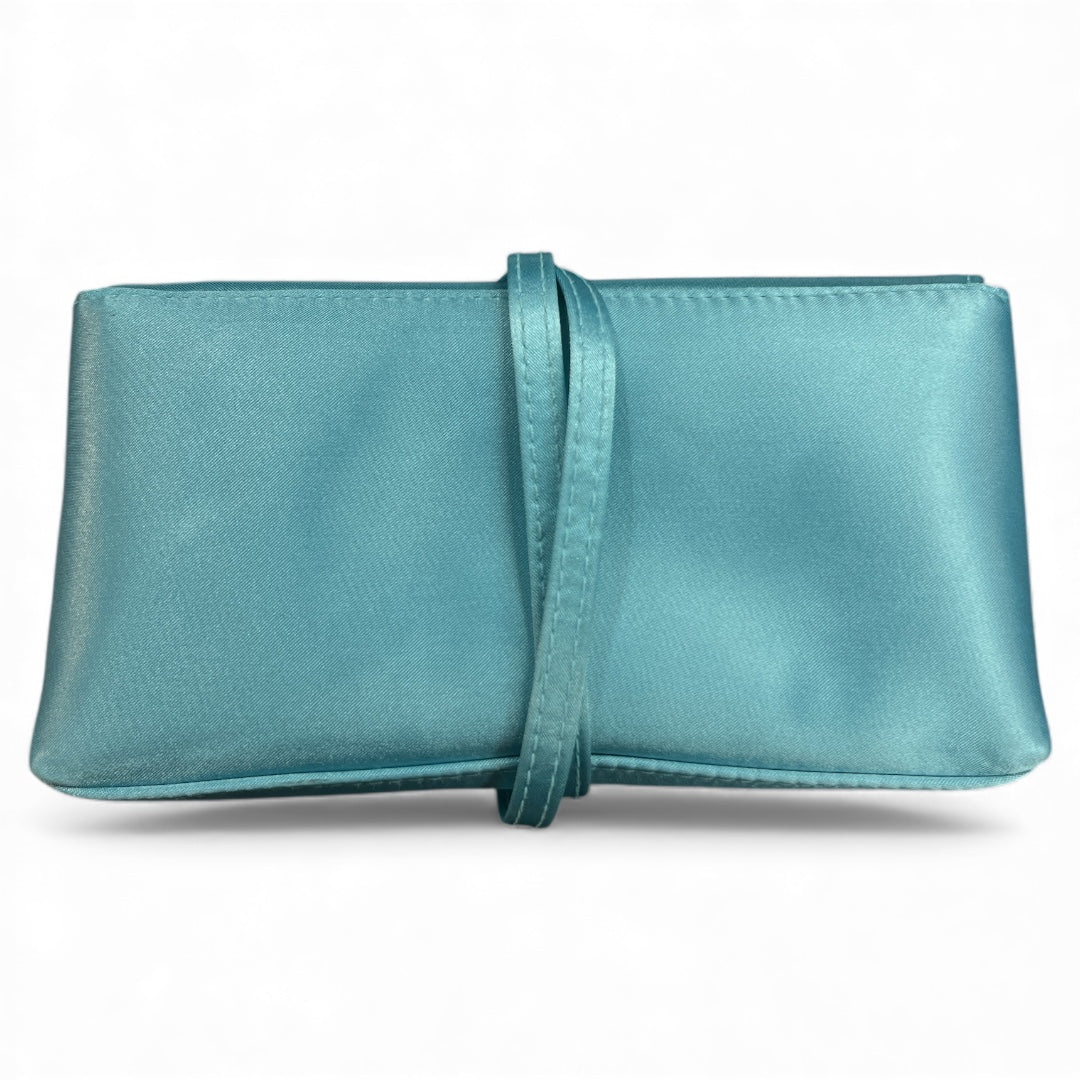 BVLGARI Aqua Blue Clutch Bag or Vanity Bag BV47