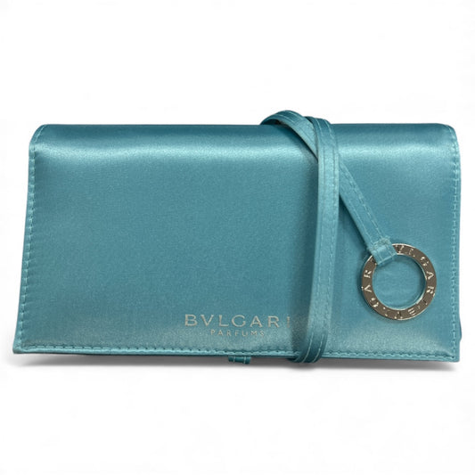 BVLGARI Aqua Blue Clutch Bag or Vanity Bag BV47