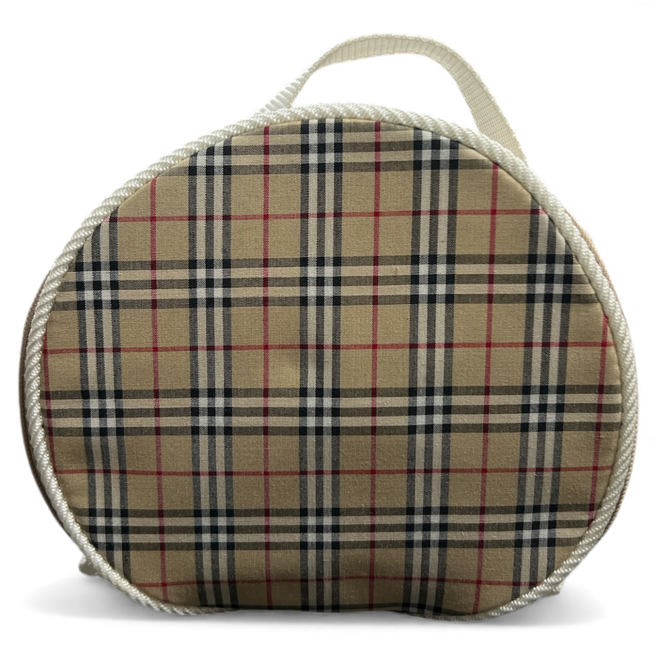 Burberrys Check Pattern Round Pouch BU743