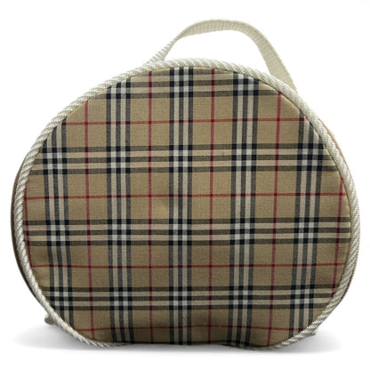 Burberrys Check Pattern Round Pouch BU743