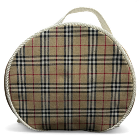 Burberrys Check Pattern Round Pouch BU743