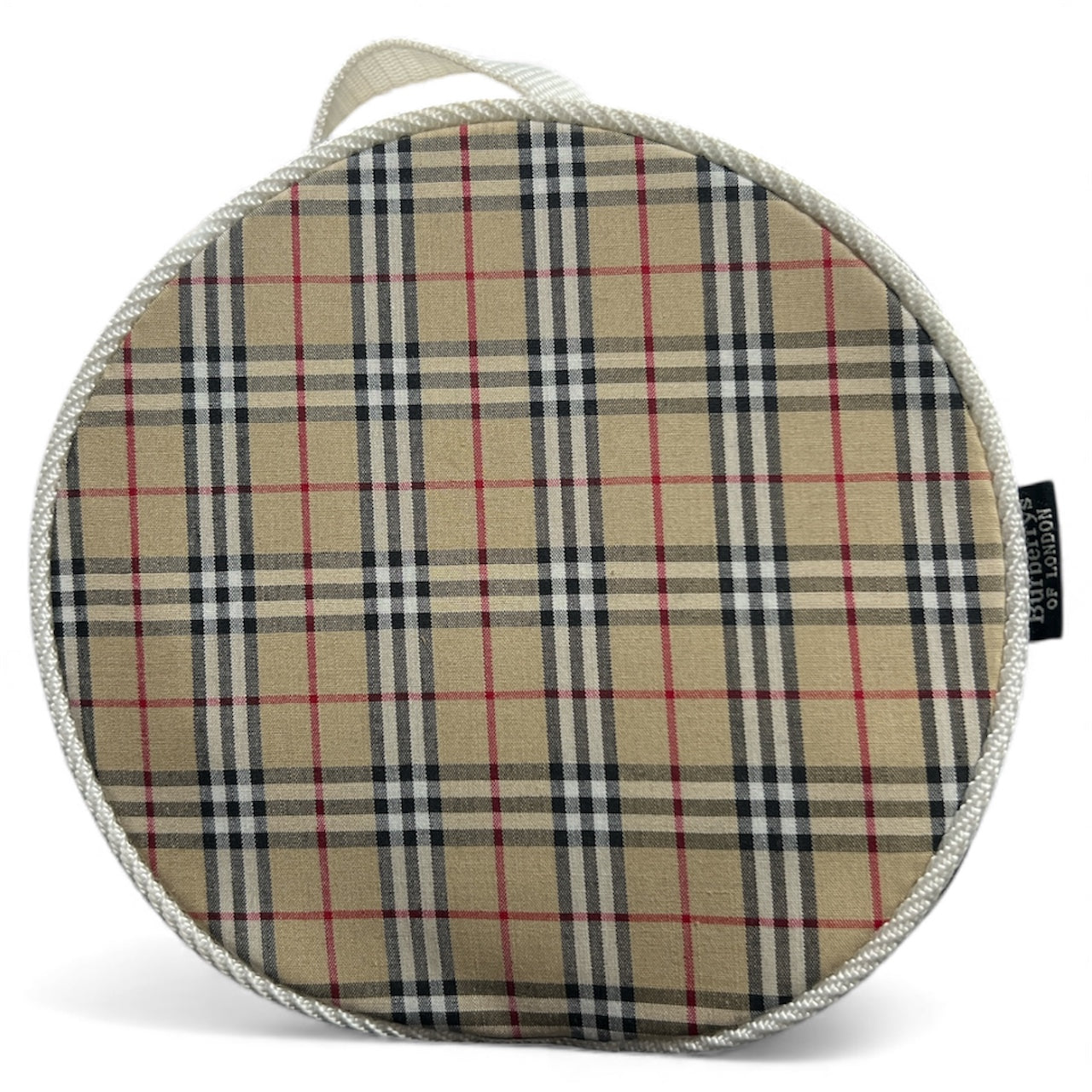 Burberrys Check Pattern Round Pouch BU743